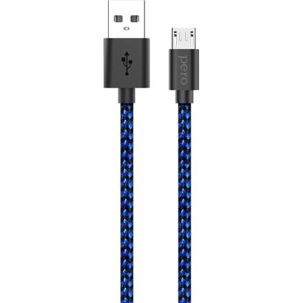Кабель USB PERO DC-04 micro-USB, 2А, 2м, Blue-black