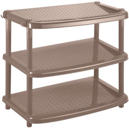 Этажерка BP_ лдля обуви ПАОЛА 3 полки 490Х310Х545мм коричневый Этажерка BP_ лдля обуви ПАОЛА 3 полки 490Х310Х545мм коричневый