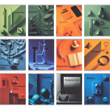 Тетрадь предметная 48л. НА УРОКЕ, набор 12 шт., 48-2380