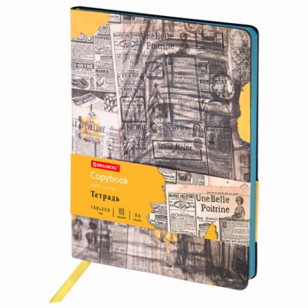 Тетрадь А5 (168х208 мм). 80 л., сшивка, клетка, под кожу, BRAUBERG VISTA, "City", 403924 Тетрадь А5 (168х208 мм). 80 л., сшивка, клетка, под кожу, BRAUBERG VISTA, "City", 403924