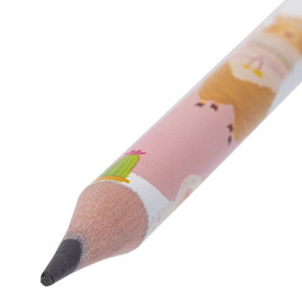 Набор карандашей чернографитных с принтом ЮНЛАНДИЯ "FAT ANIMALS", 12 штук, HB, с ластиком, корпус ассорти, 182035