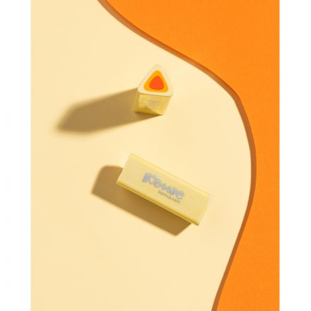 Ластик Комус трехгранный, 44x15x16 мм, термопласт. каучук, желтый