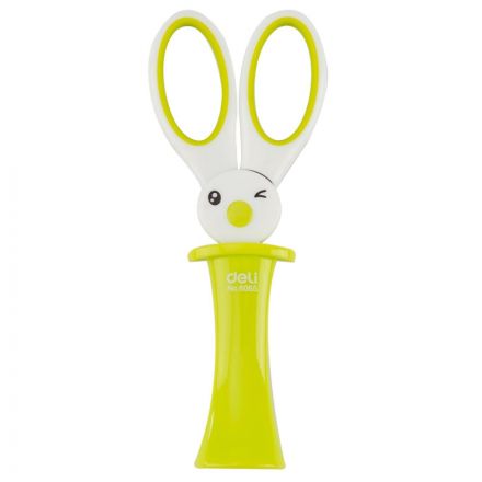 Ножницы детские Deli E6065 Magic Rabbit 135мм ТПЭ сталь ассорти блистер