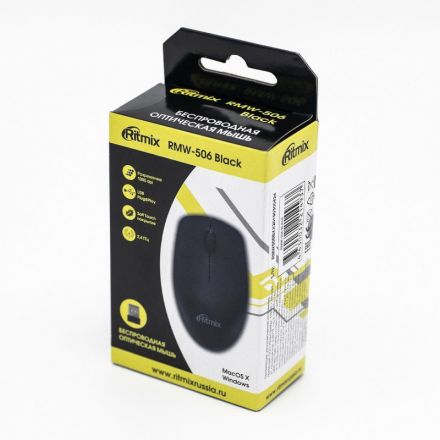 Мышь компьютерная RITMIX RMW-506 BLACK c Soft Touch 1000 dpi,3кн (80000381)