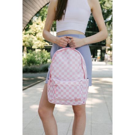 Рюкзак HEIKKI POSITIVE (ХЕЙКИ) универсальный, карман-антивор, "Pastel Chess", 42х28х14 см, 273856