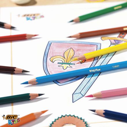 Карандаши цветные BIC "Kids ECOlutions Evolution", 18 цветов, пластиковые, заточенные, европодвес, 937513 Карандаши цветные BIC "Kids ECOlutions Evolution", 18 цветов, пластиковые, заточенные, европодвес, 937513