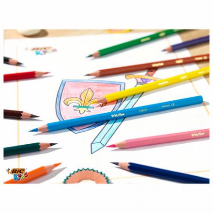 Карандаши цветные BIC "Kids ECOlutions Evolution", 18 цветов, пластиковые, заточенные, европодвес, 937513 Карандаши цветные BIC "Kids ECOlutions Evolution", 18 цветов, пластиковые, заточенные, европодвес, 937513