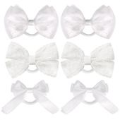 Банты для волос НАБОР 2 шт., 7х11 см, 6,5х10 см, 7х9 см, белый, АССОРТИ, MONTE VITA (МОНТЕ ВИТА), 457118