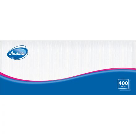 Салфетки Лилия 24х24 см., 400 листов/уп белые