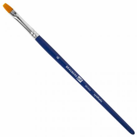 Кисти художественные набор 4 шт., синтетика (плоские № 3, 6, 8, 12), BRAUBERG ART DEBUT, 201033