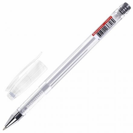 Ручка гелевая СЕРЕБРИСТАЯ BRAUBERG "EXTRA SILVER", корпус прозрачный, 0,5 мм, линия 0,35 мм, 143913 Ручка гелевая СЕРЕБРИСТАЯ BRAUBERG "EXTRA SILVER", корпус прозрачный, 0,5 мм, линия 0,35 мм, 143913