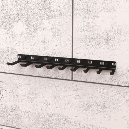 Держатель для хранения ключей на 9 посадочных мест, настенный, черный