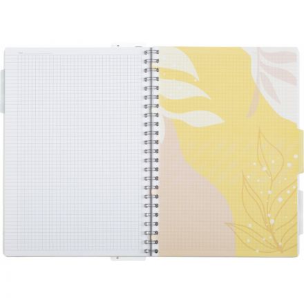 Бизнес-тетрадь 120л,клетка,А4 Flora 1,пласт.обл,серебр.спир,3раздел,линейка Бизнес-тетрадь 120л,клетка,А4 Flora 1,пласт.обл,серебр.спир,3раздел,линейка