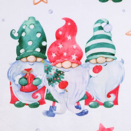 Плед новогодний 200х220 см, "Гномики", полиэстер, 210 г/м2, ЗОЛОТАЯ СКАЗКА, 592532