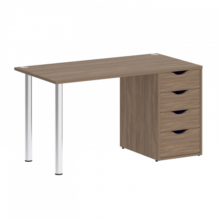 Home Office Стол письменный VR.SP-3-138.4 Дуб аризона/Хром опоры 1380*720*750