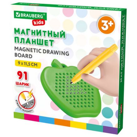 Магнитный планшет MAGPAD MINI для рисования 9х11,5 см, 91 шарик, ассорти, BRAUBERG KIDS, 665106