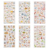 Наклейки декоративные "Милые животные", 17,5х9 см, ассорти 6 видов, FUNSTER (ФАНСТЕР), 6666081 Наклейки декоративные "Милые животные", 17,5х9 см, ассорти 6 видов, FUNSTER (ФАНСТЕР), 6666081