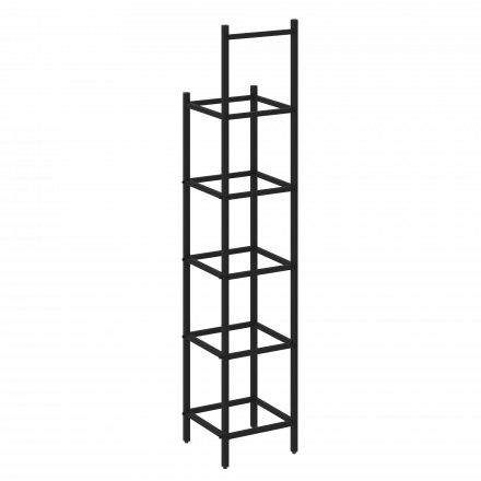 Loft Угловой проходной переходной модуль VR.L-SL.UPK-3.4.5 Чёрный металл 446*446*2280
