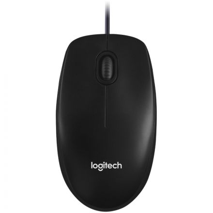 Мышь компьютерная Logitech USB  WIRED M100R DARK/GREY (910-006765)