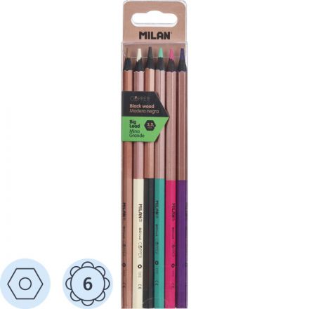 Карандаши цветные Milan Copper, 6 цв., 713206