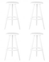 Набор 4 шт Табурет барный DOBRIN ROYCE WHITE, белый (W-02)