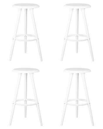 Набор 4 шт Табурет барный DOBRIN ROYCE WHITE, белый (W-02)
