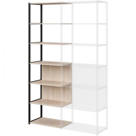 Полустеллаж для документов K-Loft 241H025 645х400х2105дуб сканд/черный Полустеллаж для документов K-Loft 241H025 645х400х2105дуб сканд/черный