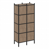 Loft Прямой стеллаж наборный VR.L-04 Дуб аризона/Чёрный металл 862*446*1869 Loft Прямой стеллаж наборный VR.L-04 Дуб аризона/Чёрный металл 862*446*1869