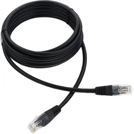 Патч-корд UTP Cablexpert PP12-3M/BK 5e, 3м, чёрный