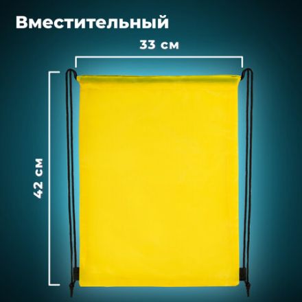 Мешок для обуви BRAUBERG ПРОЧНЫЙ, на шнурке, желтый, 42x33 см, 227142 Мешок для обуви BRAUBERG ПРОЧНЫЙ, на шнурке, желтый, 42x33 см, 227142