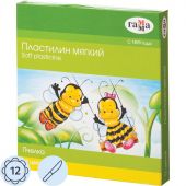 Пластилин Гамма Пчелка мягкий 12цв, со стеком, к/к, 180г, 280032Н Пластилин Гамма Пчелка мягкий 12цв, со стеком, к/к, 180г, 280032Н
