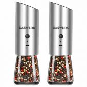 Набор гравитационных мельниц для соли и специй, электрические, 2 шт., USB, PM-8, DASWERK (ДАСВЕРК), 456626