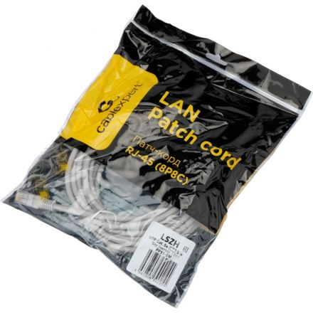 Патч-корд LSZH UTP Cablexpert кат.5e, 5м, литой, многожильный (серый)