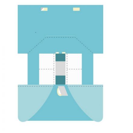 Простыня Т-образная д/абдоминально-промежностной обл., пл.75, стерил  Гекса