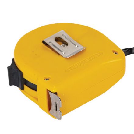 Рулетка измерительная 10 м х 25 мм, пластиковый корпус, с фиксатором, ГРАНДМАСТЕР Classic, 671363