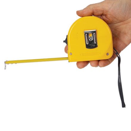 Рулетка измерительная 10 м х 25 мм, пластиковый корпус, с фиксатором, ГРАНДМАСТЕР Classic, 671363