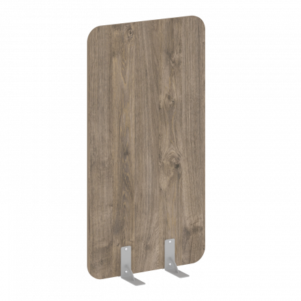 R-line Перегородки на металлических опорах на фетровых подпятниках DP.F-80-150 Тиквуд тёмный/Серый металл 800*18*1500