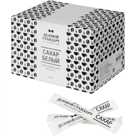 Сахар порционный Деловой стандарт в стиках по 5 г (500 штук в упаковке)