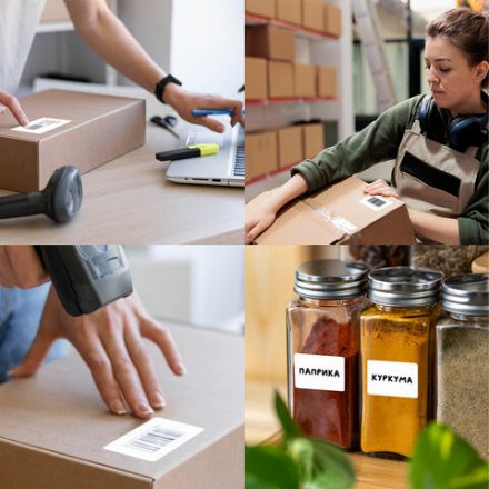 Термоэтикетки ЭКО, 58х60 мм, 500 этикеток в ролике, 122300