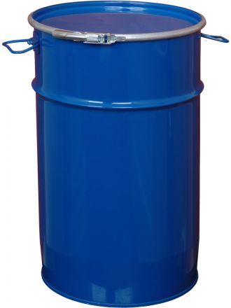 Бочка стальная 55л с крышкой на обруч (коническая) Бочка стальная 55л с крышкой на обруч (коническая)