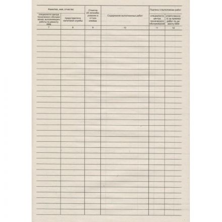 Журнал вызова технических специалистов, форма КМ-8 (А4, 24 листа)