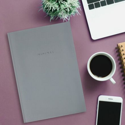 Блокнот БОЛЬШОЙ ФОРМАТ 200х290 мм, А4, 80 л., твердый, клетка, BRAUBERG "Minimal", серый, 116433 Блокнот БОЛЬШОЙ ФОРМАТ 200х290 мм, А4, 80 л., твердый, клетка, BRAUBERG "Minimal", серый, 116433