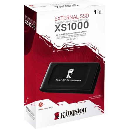 Портативный SSD Kingston External SSD XS1000,1000GB,Type-C/A,USB 3.2,Black