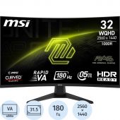 Монитор MSI 31,5 MAG 325CQF Curved,Black,2560x1440,VA,180Hz,HDMI,DP,USB-C