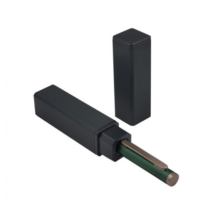 Ручка шариковая BV FIRENZE 1мм син кор зелен,тубус прямоуг черн 20-0300/03