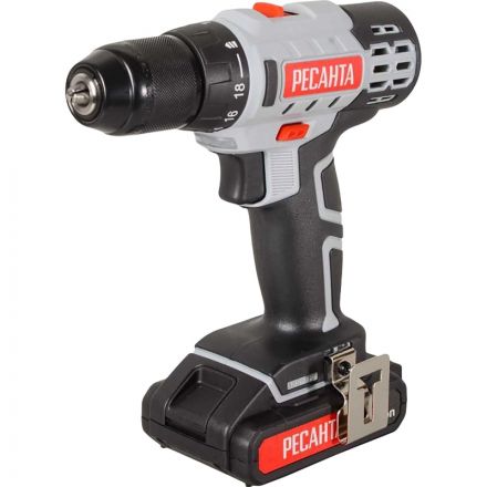 Дрель-шуруповерт аккумуляторная ДА-20-2ЛК Ресанта (75/14/11)