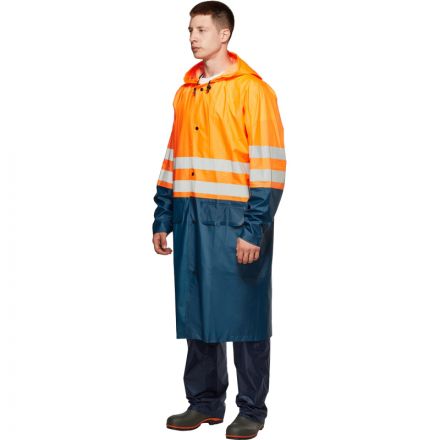 Плащ сиг. 3 класс цв. оранж. с т.син 44-46/170-176 4670072274348