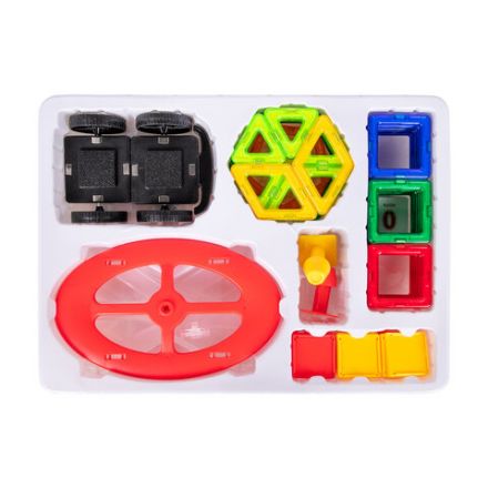 Магнитный конструктор MEGA MAGNETIC BLOCKS-79, с колесной базой и каруселью, BRAUBERG KIDS, 663848 Магнитный конструктор MEGA MAGNETIC BLOCKS-79, с колесной базой и каруселью, BRAUBERG KIDS, 663848