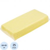 Салфетки хозяйственные SYR нетканое полотно 30х60см 25шт/уп желтые 993500