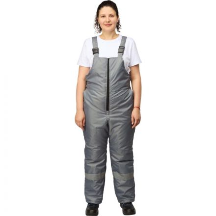 Полукомбинезон рабочий зимний женский з46-ПК серый (р.48-50) 158-164